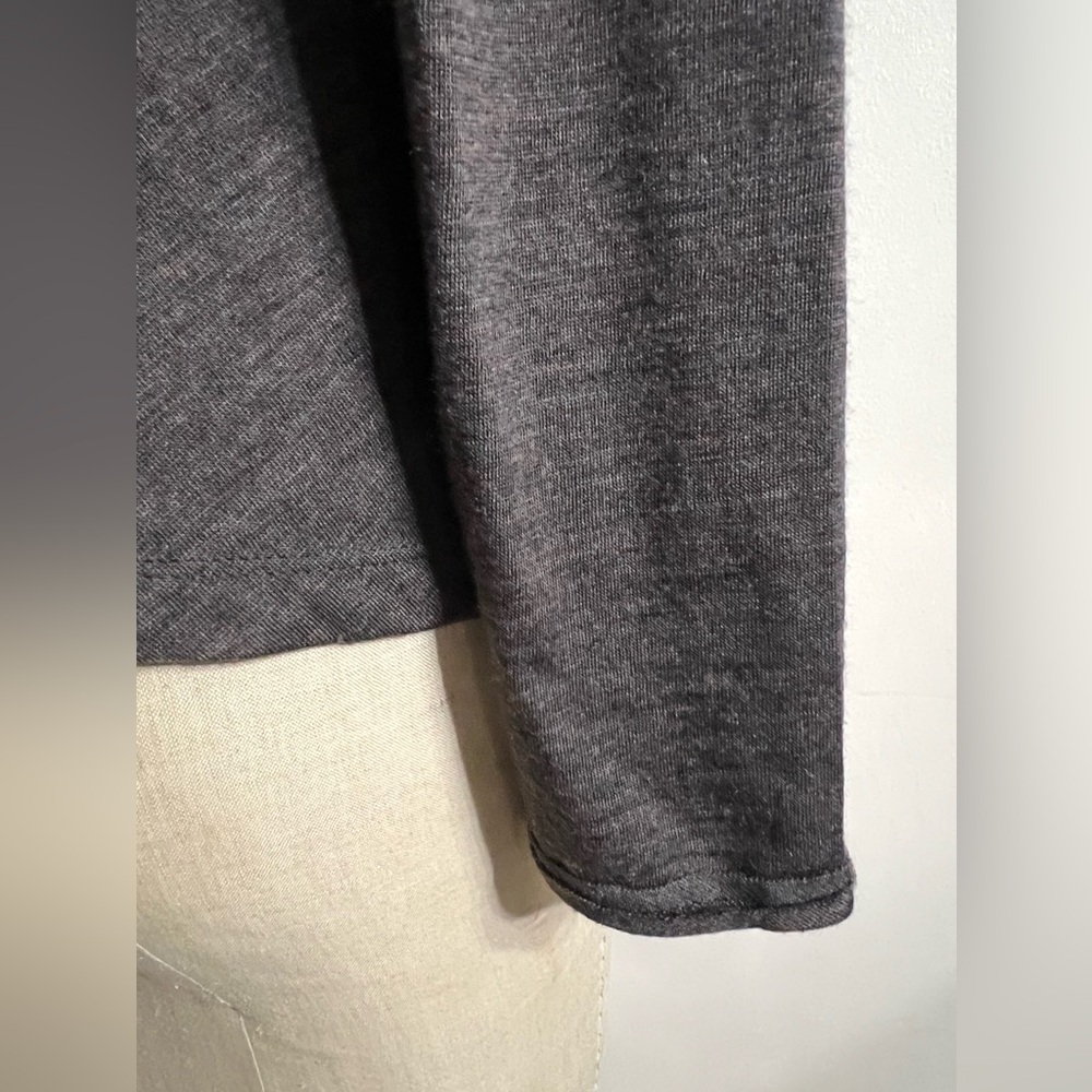 Lafayette 148 Brown Front Leather Panel w/Knit Long Sleeves & Back Top Size XL - Picture 8 of 11